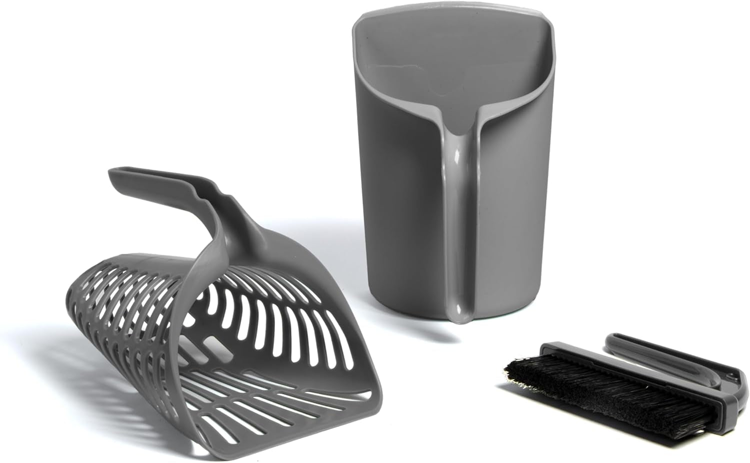 Infinity Cat Litter Scoop with Holder – Non-Stick Aluminum Litter Sifter & Deep Shovel, Ergonomic Handle, Easy Clean Poop Scooper for Cats
