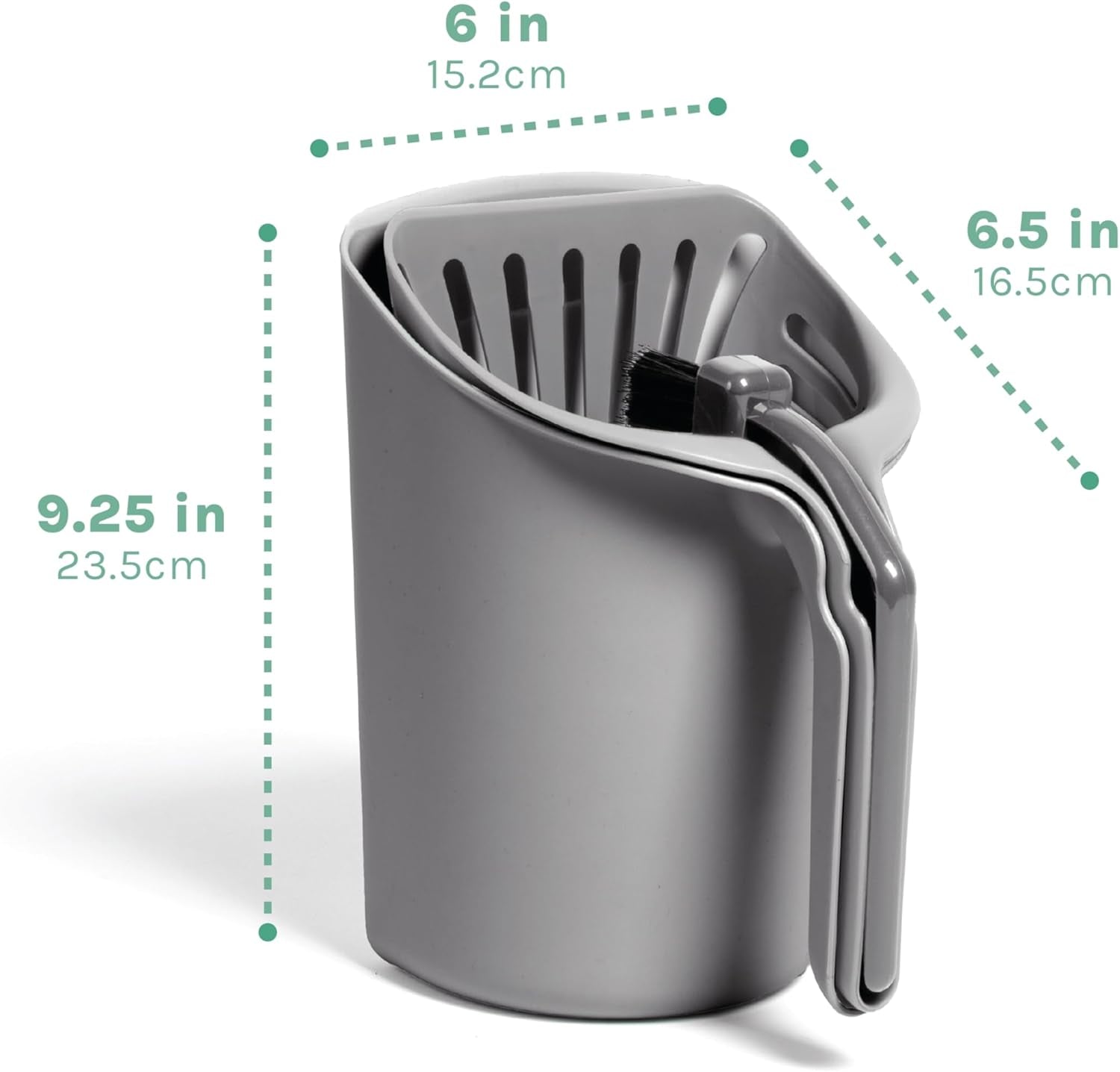 Infinity Cat Litter Scoop with Holder – Non-Stick Aluminum Litter Sifter & Deep Shovel, Ergonomic Handle, Easy Clean Poop Scooper for Cats